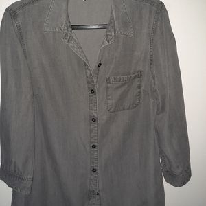 Coldwater Creek gray denim look shirt SizeM